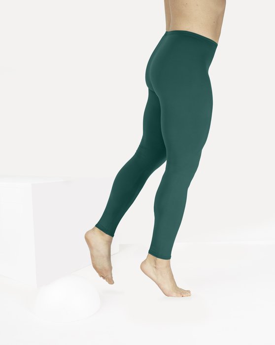 Spruce Green 1047 Matte Spruce Green M Footless Performance Tights Leggings