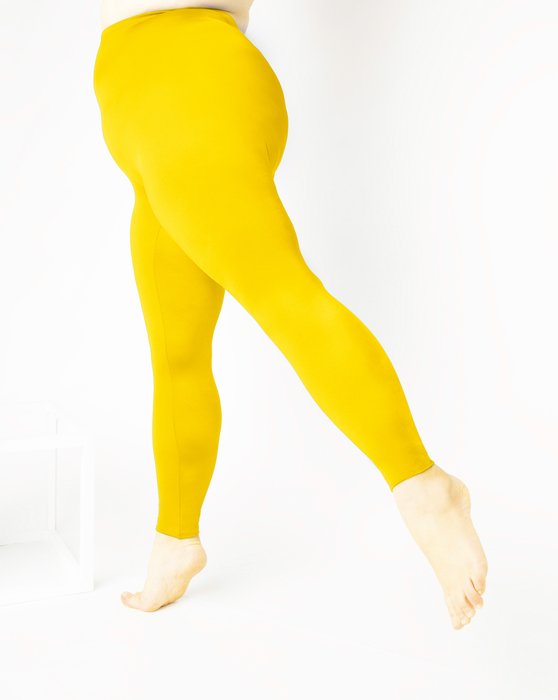 1047 W Yellow Footless Performance Tights