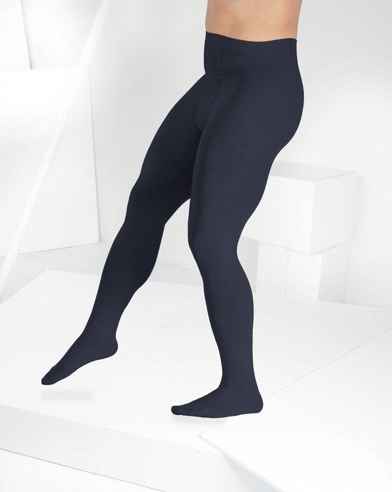 1053 M Charcoal Solid Color Opaque Microfiber Male Tights
