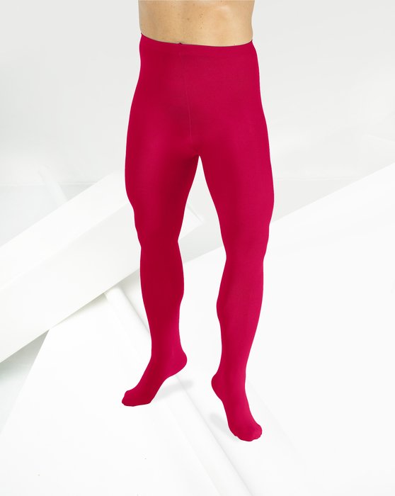1053 M Red Microfiber Tights
