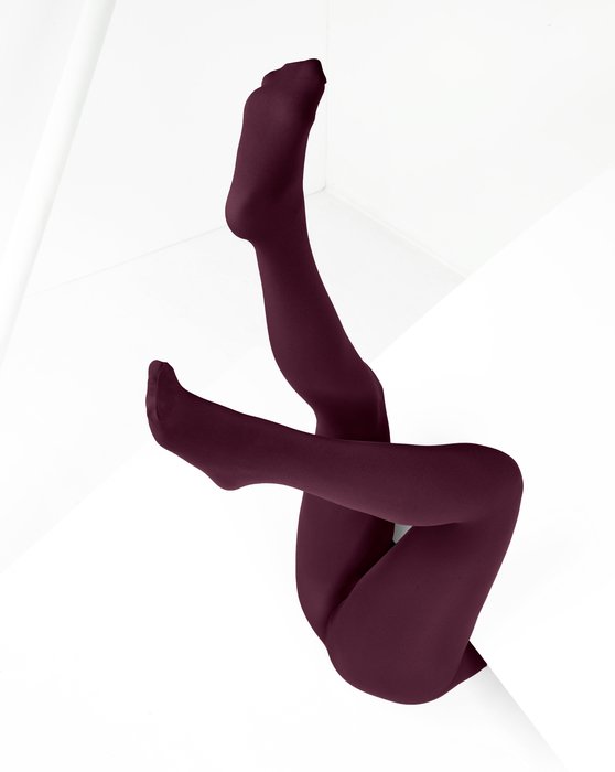 1053 W Maroon Color Opaque Womens Microfiber Tights