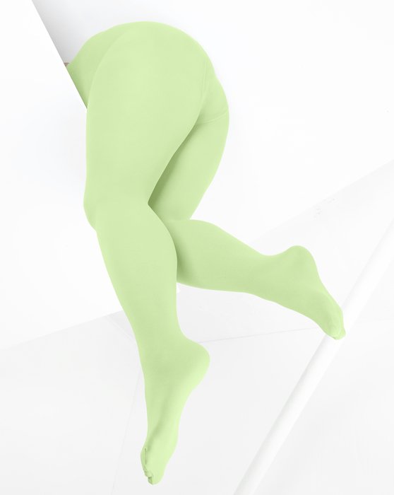thumbnail image 2 of Classic Plain Mint Soft Microfiber Tights 60 Denier Opaque Pantyhose S-XL 2 of 4