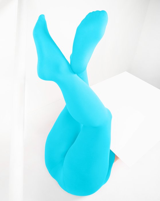 1053 W Neon Blue Microfiber Tights