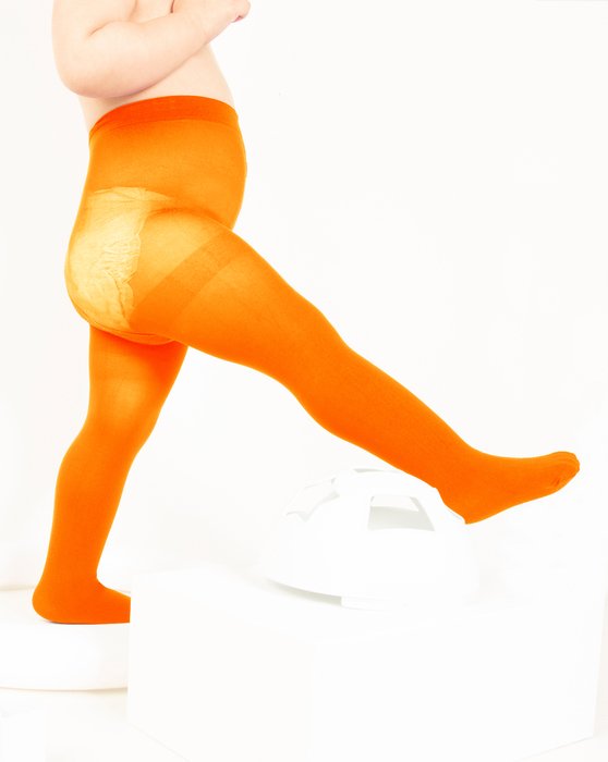 Neon Orange Kids Nylon / Spandex Tights Style# 1073 | We Love Colors