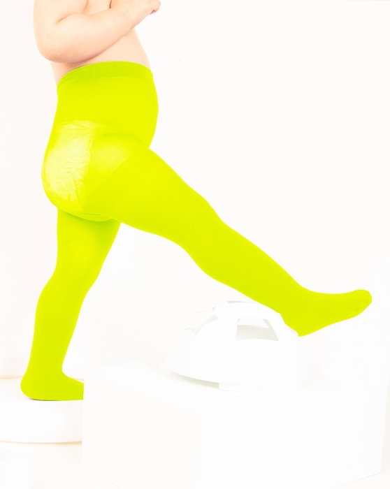1073 Neon Yellow Kids Color Tights