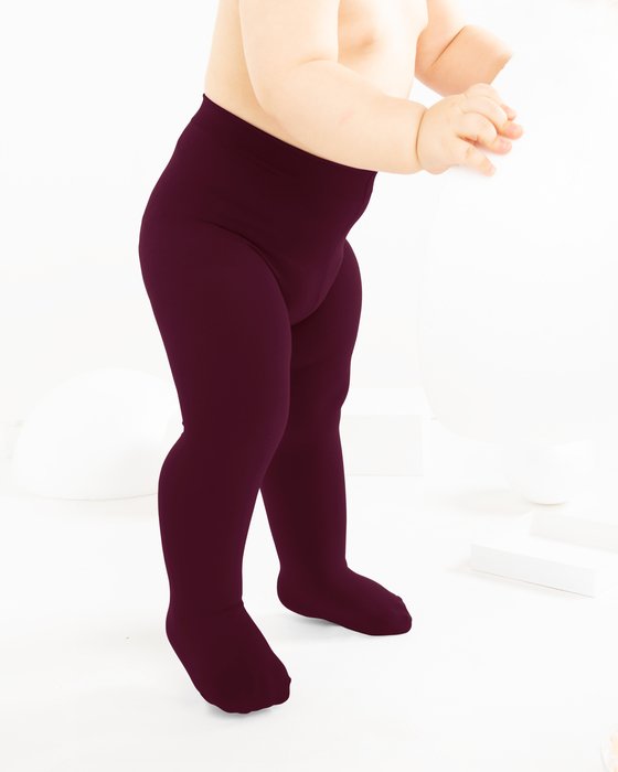 1075 Maroon Kids Microfiber Tights