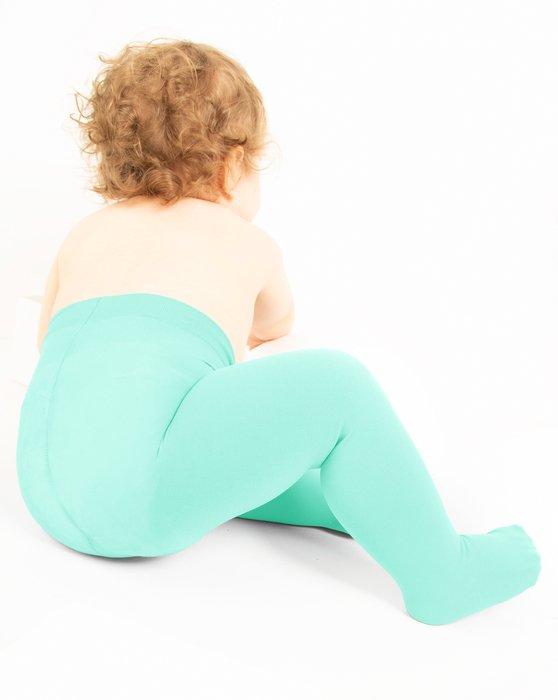 Pastel Mint Kids Microfiber Tights Style# 1075 | We Love Colors