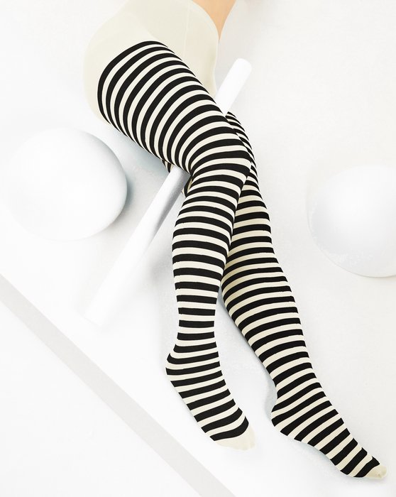 Scout Green Black Striped Tights Style# 1202 | We Love Colors