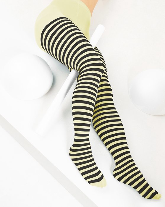 Black Black Striped Tights Style# 1202 | We Love Colors