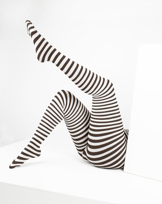 Black White Striped Tights Style# 1204 | We Love Colors