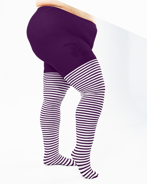 Rubine White Striped Tights Style# 1204 | We Love Colors