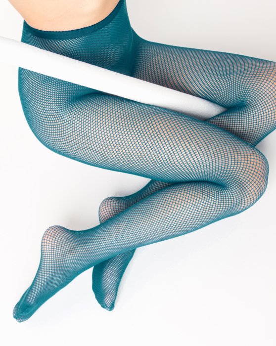 1401 Teal Fishnets