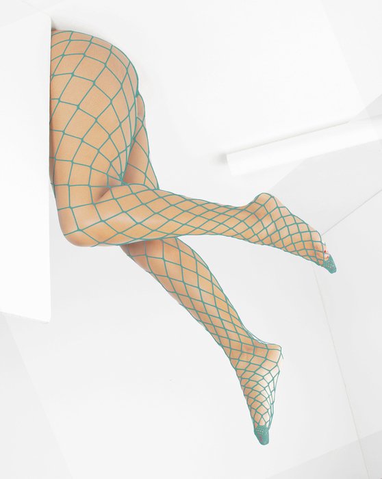 1405 Dusty Green Diamond Fishnets