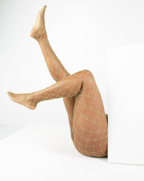 1405 Mint Green Diamond Fishnets