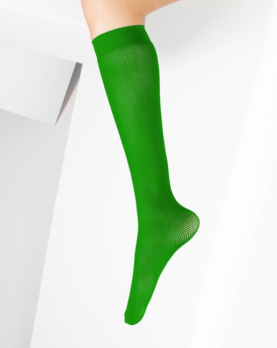 Kelly Green Fishnet Knee Highs Style# 1431 | We Love Colors