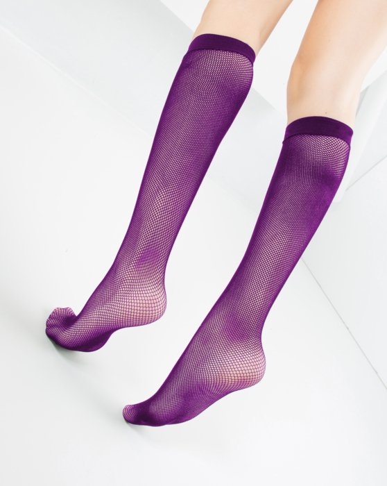 Rubine Fishnet Knee Highs Style# 1431 | We Love Colors