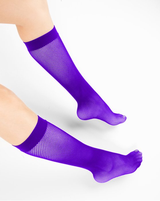Violet Fishnet Knee Highs Style# 1431 | We Love Colors