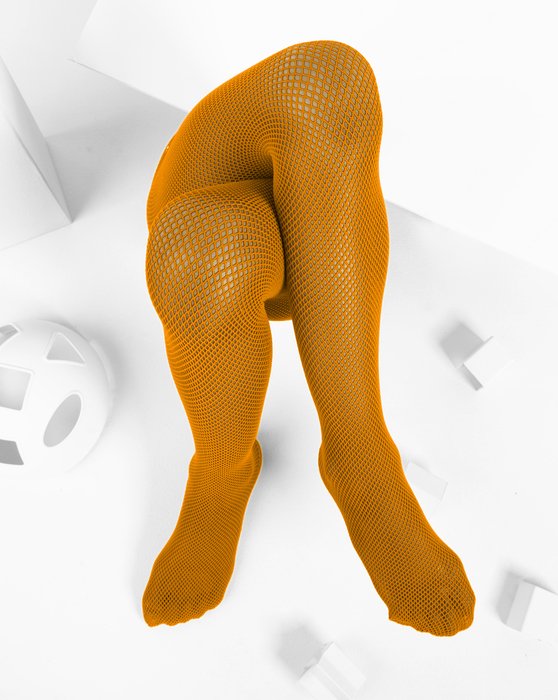 Neon Orange Kids Fishnet Pantyhose Style# 1471 | We Love Colors