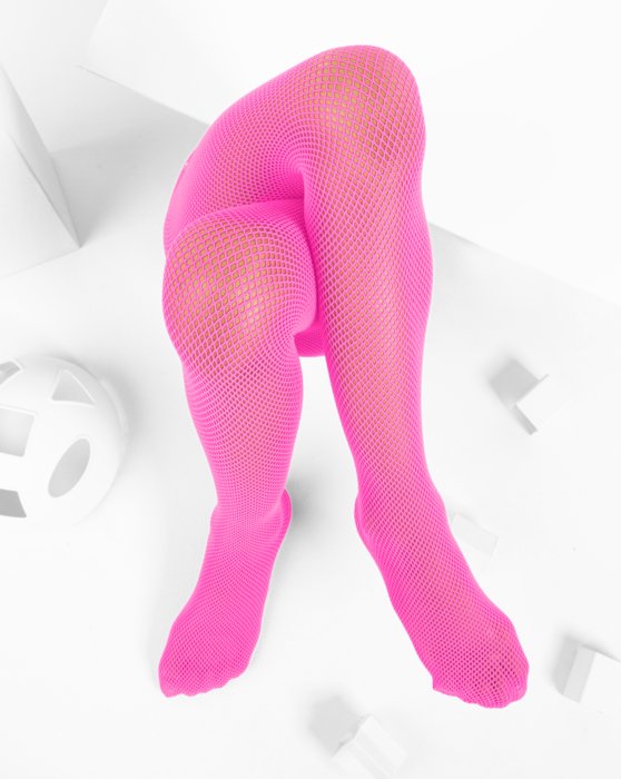 Neon Pink Kids Fishnet Pantyhose Style# 1471