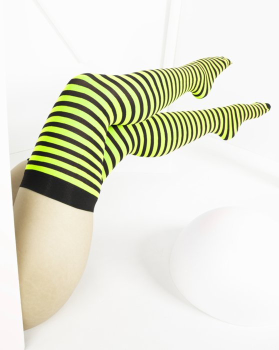 Caramel Black Striped Thigh Highs Style# 1503 | We Love Colors