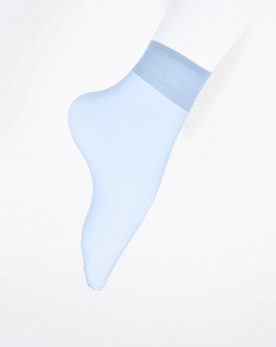 1528 Baby Blue Sheer Color Ankle Socks