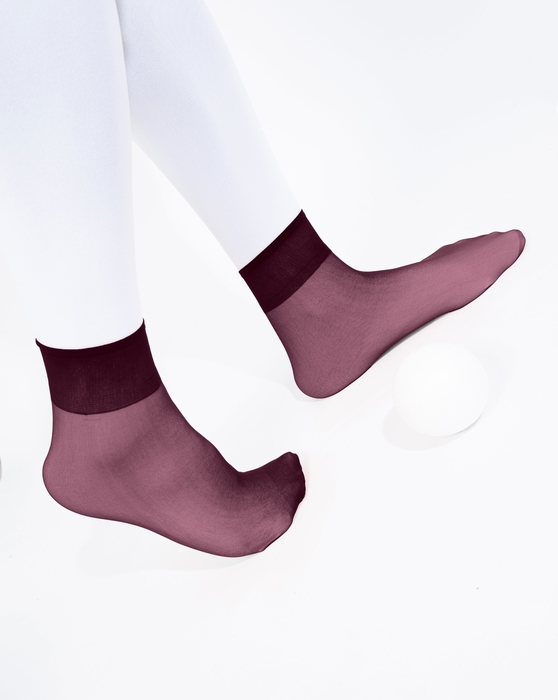 Maroon Sheer Anklet Style# 1528 | We Love Colors