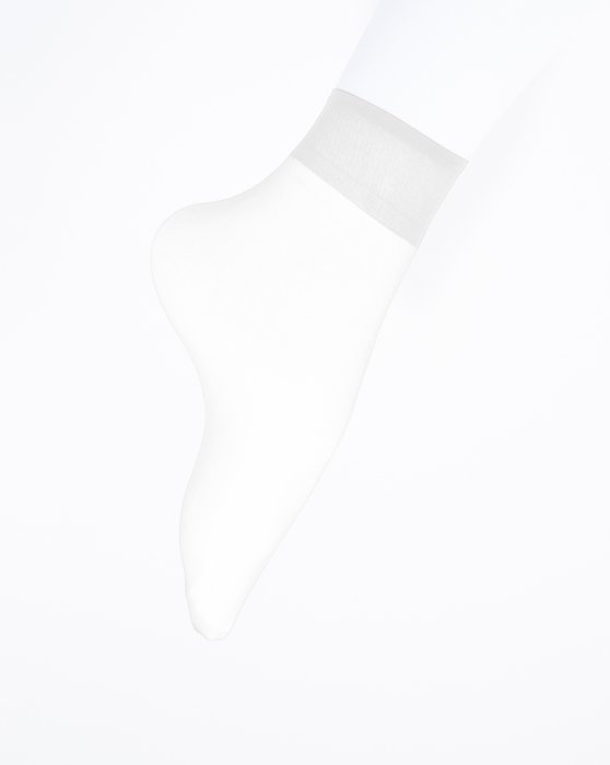 1528 White Sheer Color Anklets Socks
