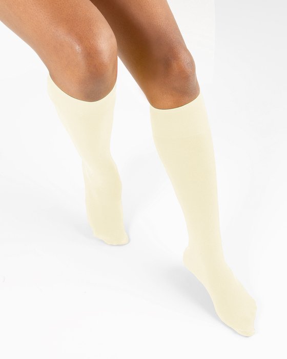 1532 Ivory Knee High Socks