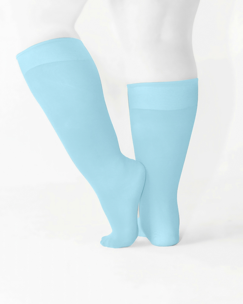 1532 Plus Aqua Knee High Trouser Nylon Socks