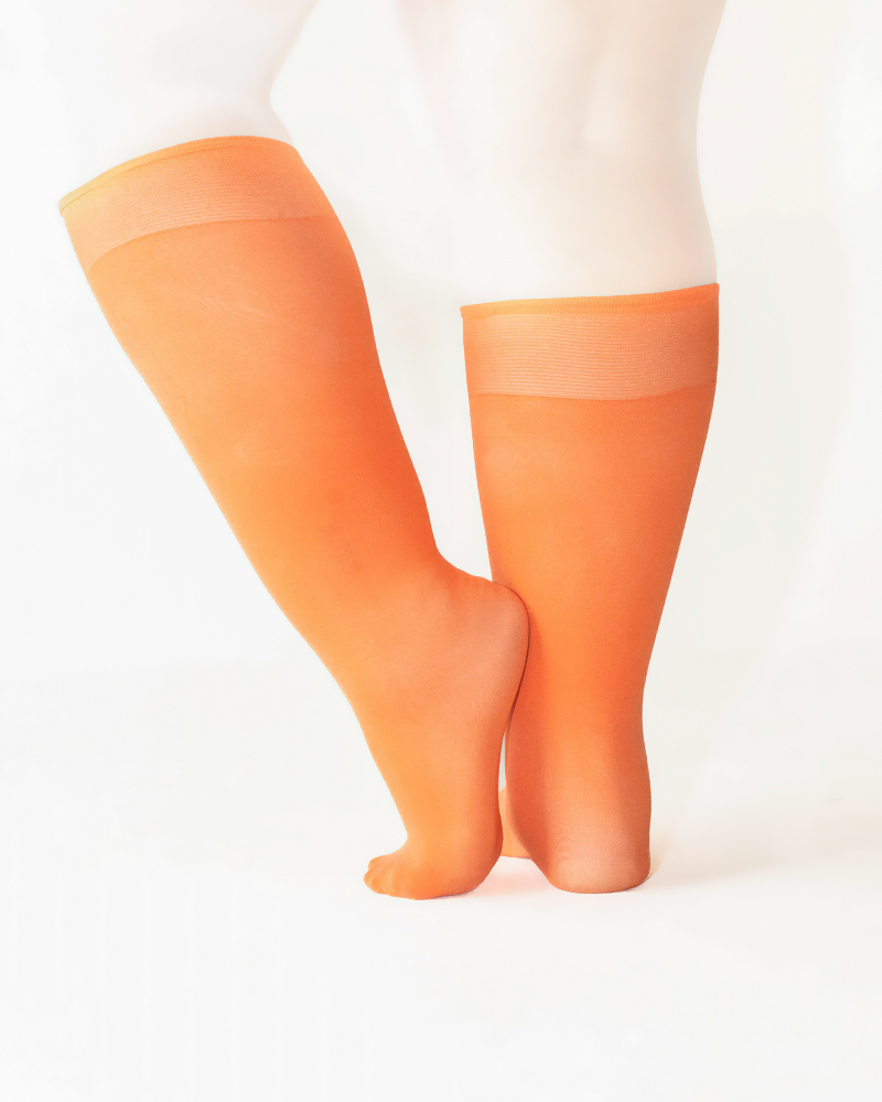 1532 Plus Plus Orange Knee Highs Socks 