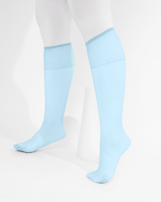 1536 Aqua Sheer Color Knee Hig Socks