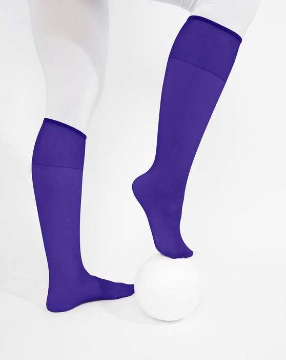 1536 Purple Sheer Color Knee Highs Socks