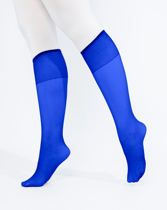 1536 Royal Sheer Color Knee Highs Socks