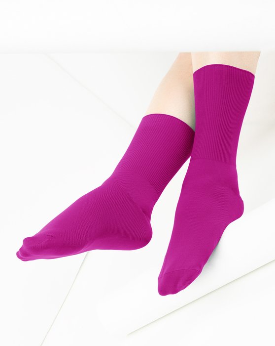 Fuchsia Nylon Socks Style# 1551 | We Love Colors