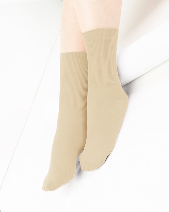 Light Tan Nylon Socks Style# 1551 | We Love Colors