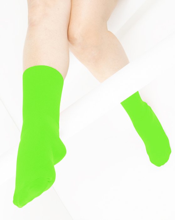 Neon Green Nylon Socks Style# 1551 | We Love Colors