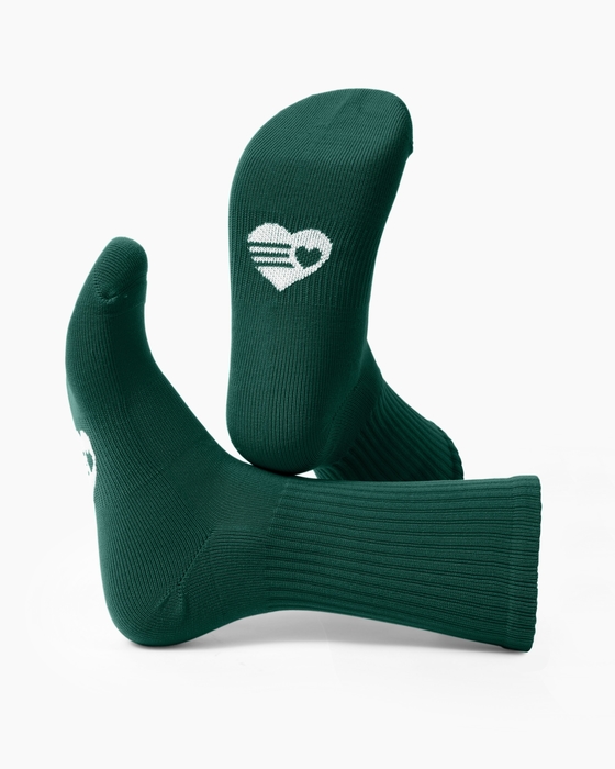 Hunter Green Sport Crew Socks Style# 1552 | We Love Colors