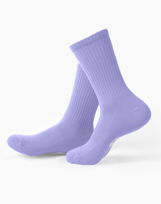 Lilac Sport Crew Socks Style# 1552 | We Love Colors