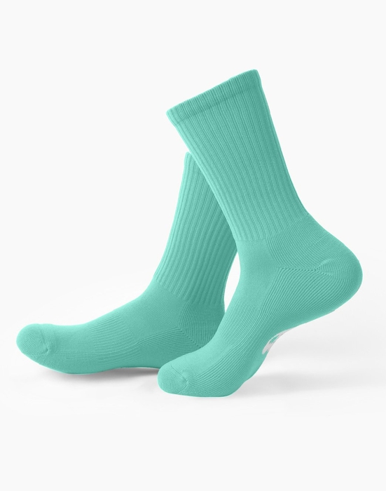 Pastel Mint Sport Crew Socks Style# 1552 | We Love Colors