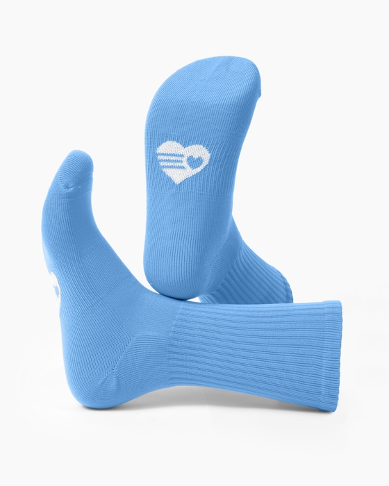 Sky Blue Sport Crew Socks Style# 1552 | We Love Colors
