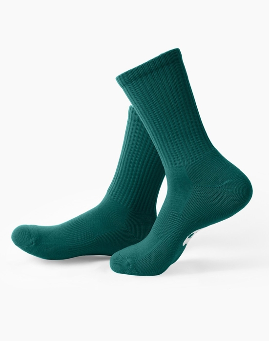 Spruce Green Sport Crew Socks Style# 1552 | We Love Colors