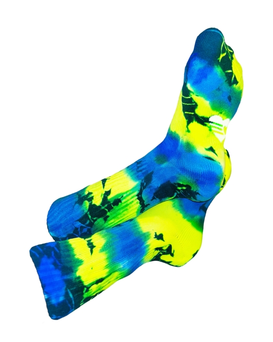 1552 Sport Ribbed Crew Socks Tie Dye Plash 7214