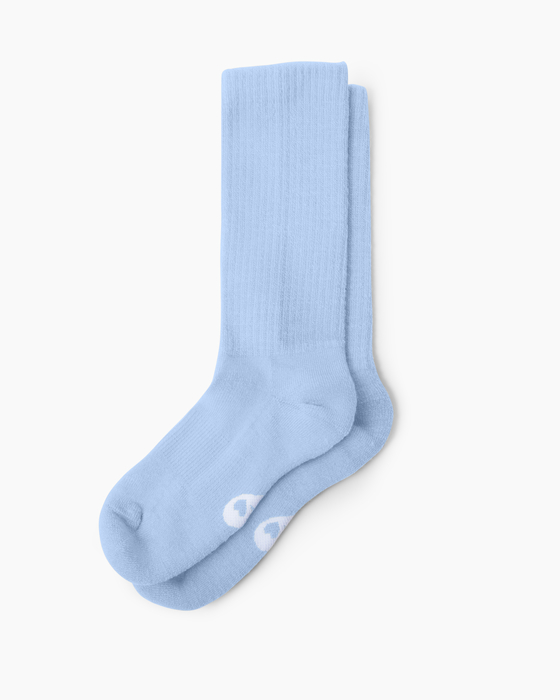 1554 Baby Blue Merino Wool Socks 