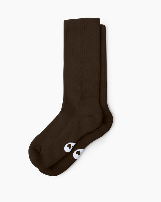 1554 Brown Merino Wool Socks 