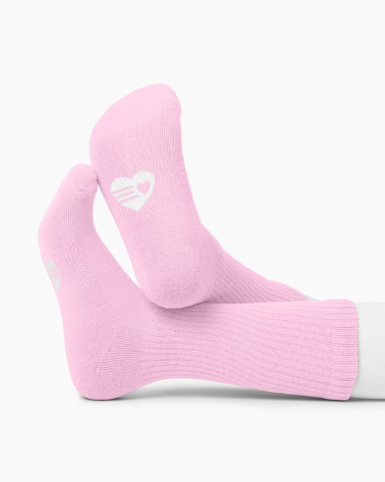 1554 Light Pink Merino Wool Socks