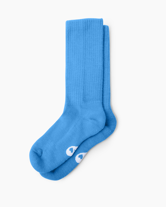 1554 Medium Blue Merino Wool Socks 