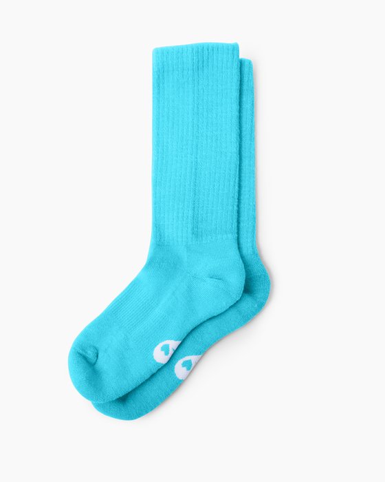 1554 Neon Blue Merino Wool Socks 
