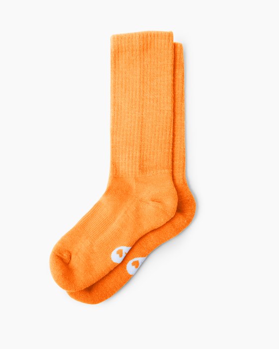 1554 Neon Orange Merino Wool Socks 