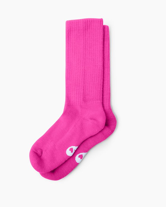 1554 Neon Pink Merino Wool Socks 