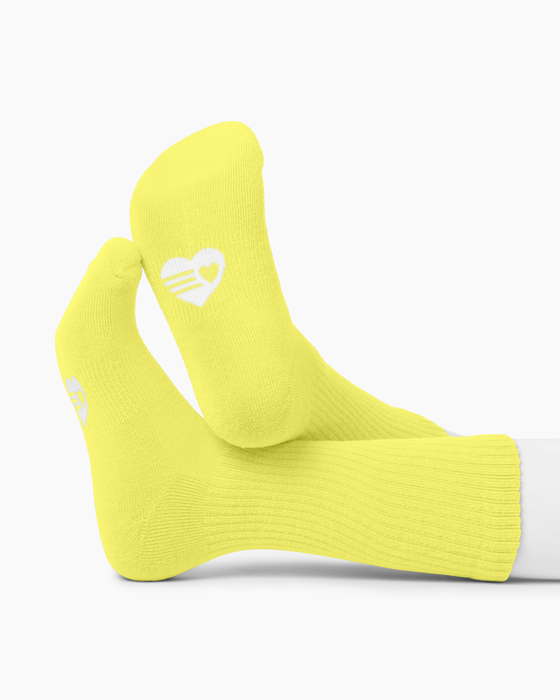 1554 Neon Yellow Merino Wool Socks